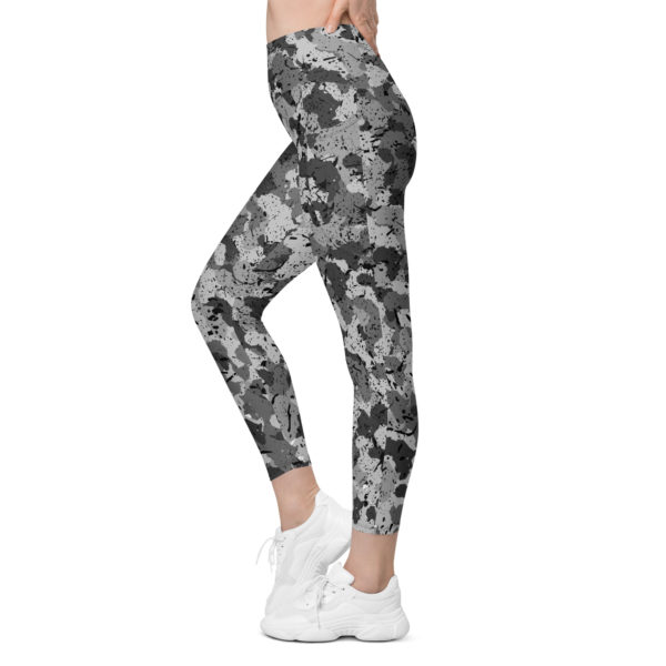 Afro Camo Black Leggings With Pockets