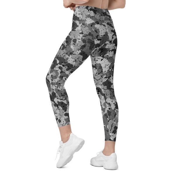 Afro Camo Black Leggings With Pockets