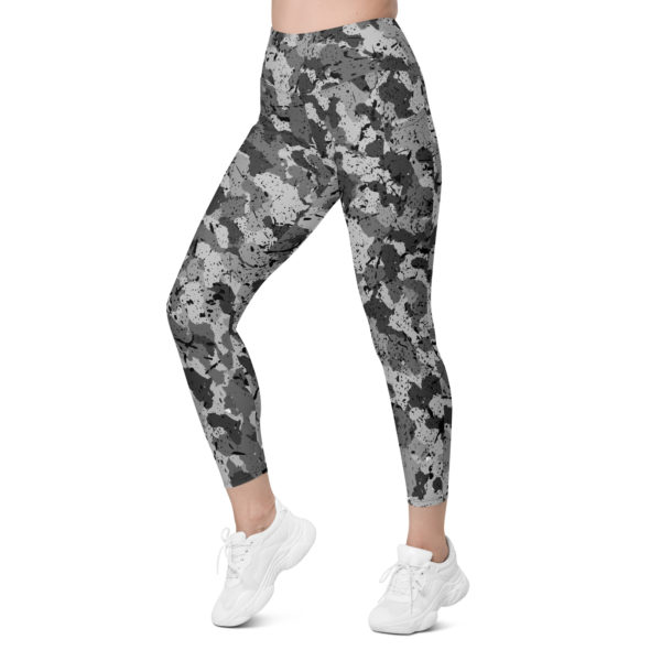 Afro Camo Black Leggings With Pockets