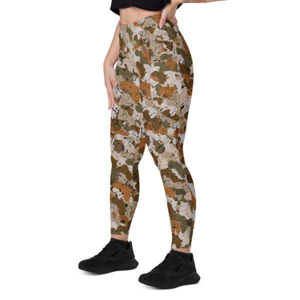 Afro Camo Sand Leggings With Pockets