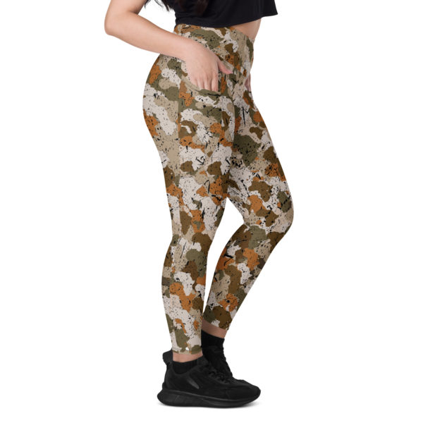 Afro Camo Sand Leggings With Pockets