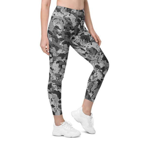 Afro Camo Black Leggings With Pockets