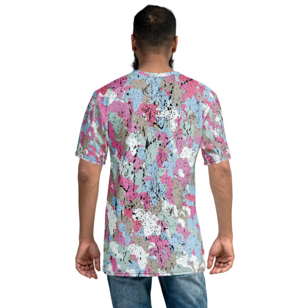 Afro Camo Blue Crew Neck Men’s T-Shirt