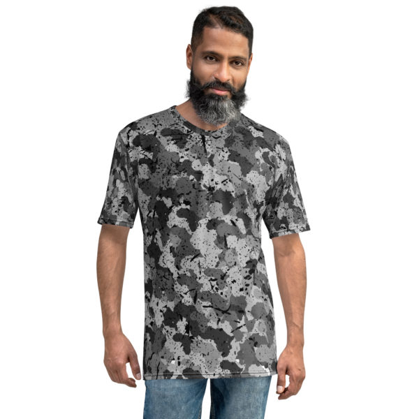 Afro Camo Black Crew Neck Men’s T-Shirt