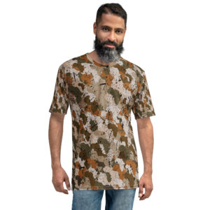 Afro Camo Sand Crew Neck Men’s T-Shirt