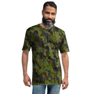 Afro Camo Green Crew Neck Men’s T-Shirt