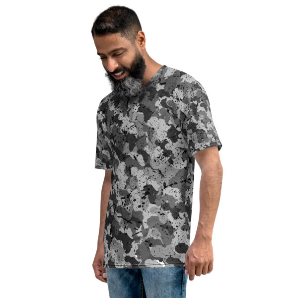 Afro Camo Black Crew Neck Men’s T-Shirt