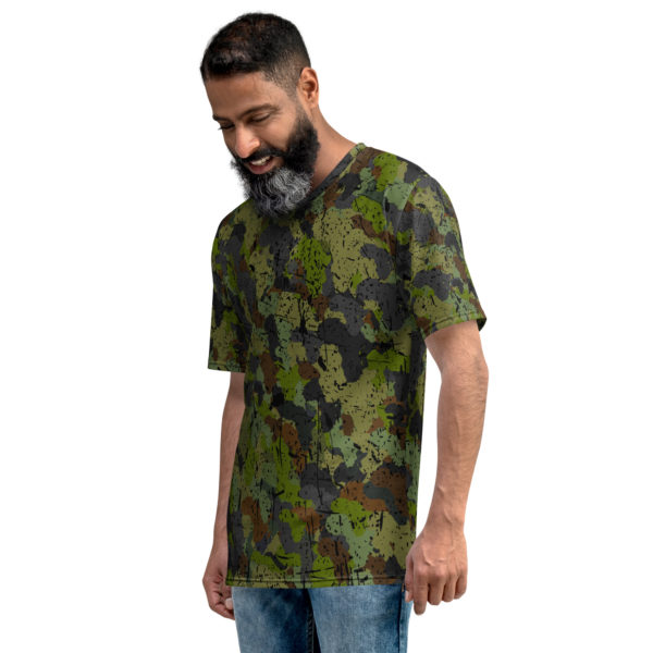 Afro Camo Green Crew Neck Men’s T-Shirt