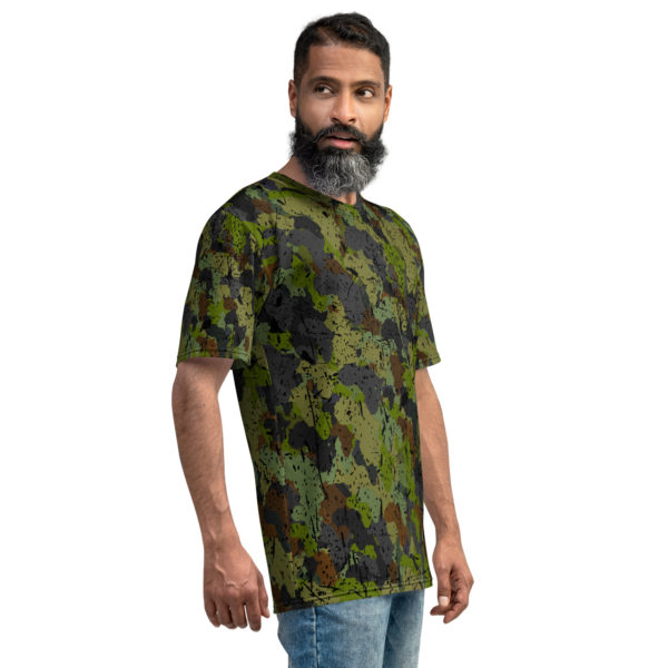 Afro Camo Green Crew Neck Men’s T-Shirt