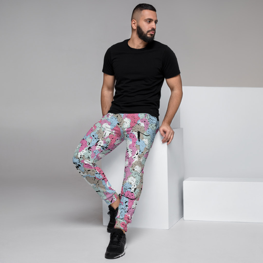 afro camo blue mens-joggers