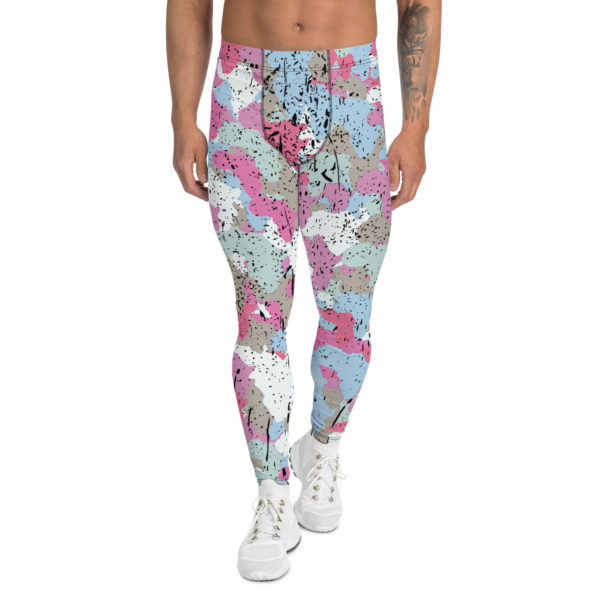 Afro Camo Blue Men’s Leggings