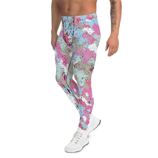 Afro Camo Blue Men’s Leggings