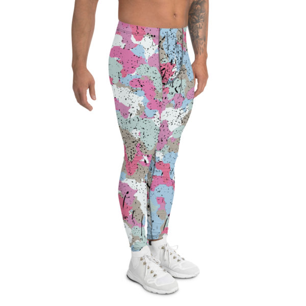 Afro Camo Blue Men’s Leggings