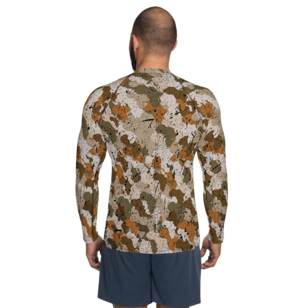 Afro Camo Sand Distressed Men’s Rash Guard