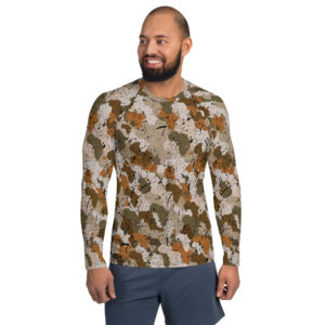 Afro Camo Sand Distressed Men’s Rash Guard