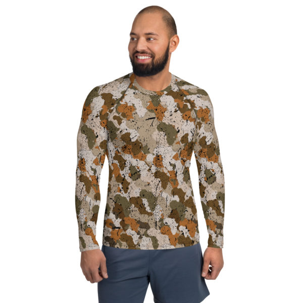 Afro Camo Sand Distressed Men’s Rash Guard