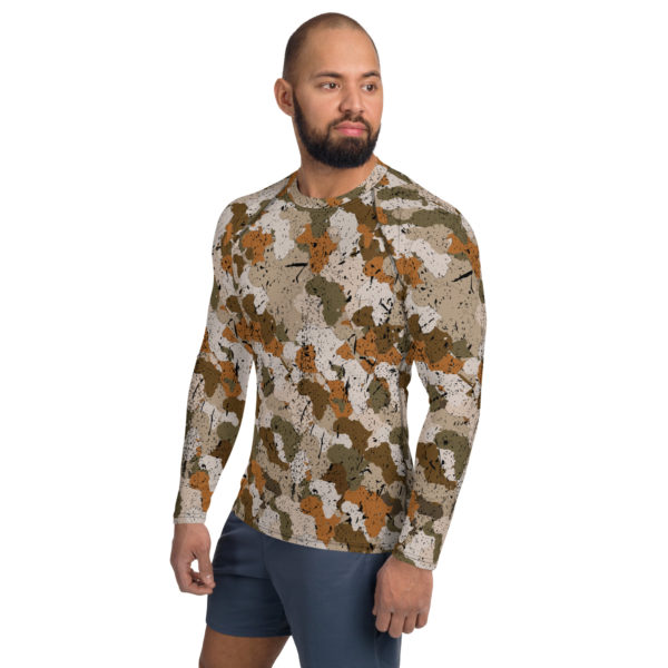 Afro Camo Sand Distressed Men’s Rash Guard