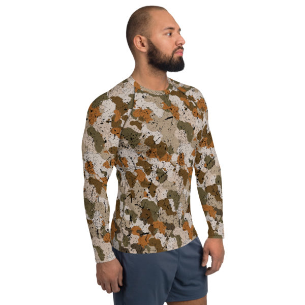 Afro Camo Sand Distressed Men’s Rash Guard