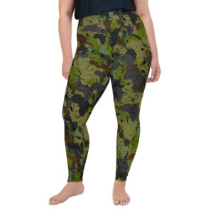 Afro Camo Green Women’s Plus Size Leggings