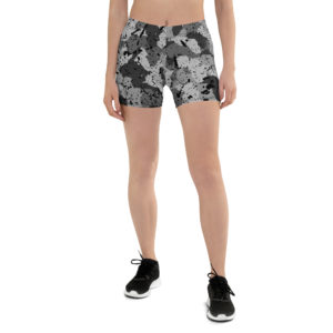 Afro Camo Black Biker Shorts