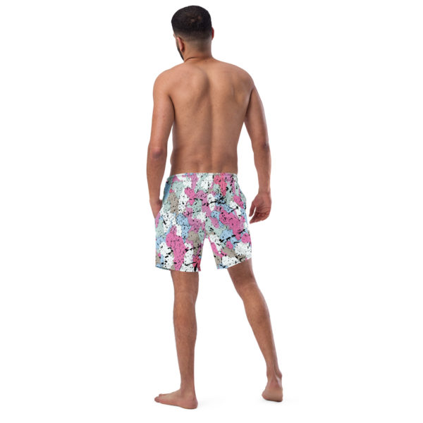 Afro Camo Blue Men’s Weathered Swim Trunks