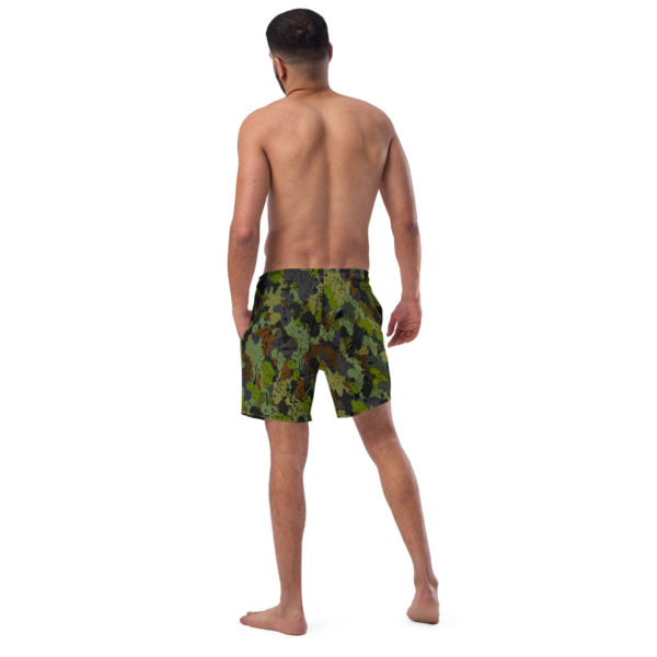 Afro Camo Green Men’s Swim Trunks