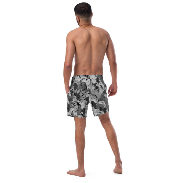 Afro Camo Black Men’s Swim Trunks