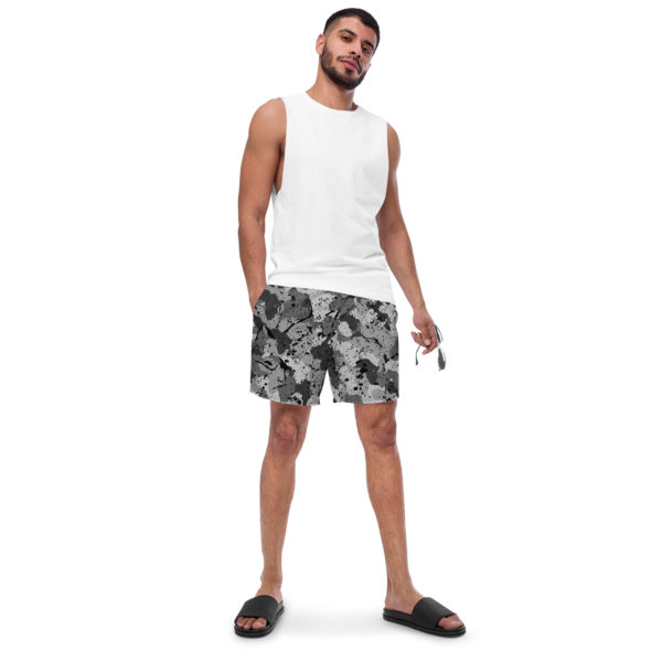 Afro Camo Black Men’s Swim Trunks