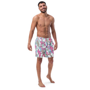 Afro Camo Blue Men’s Weathered Swim Trunks