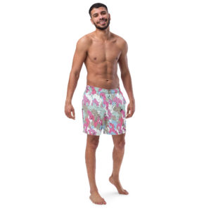 Afro Camo Blue Men’s Swim Trunks