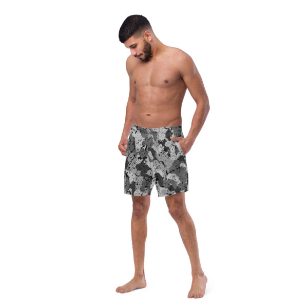 Afro Camo Black Men’s Swim Trunks