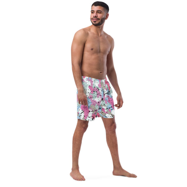 Afro Camo Blue Men’s Weathered Swim Trunks