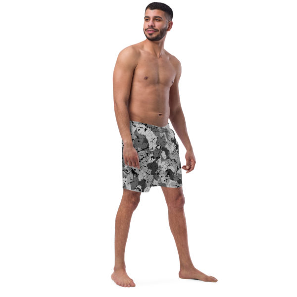 Afro Camo Black Men’s Swim Trunks