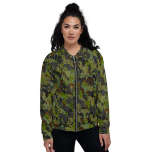 Afro Camo Green Women’s Bomber Jacket