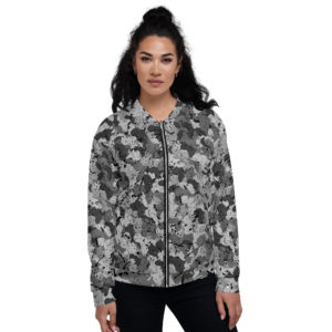 Afro Camo Black Women’s Bomber Jacket