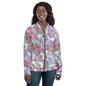 Afro Camo Blue Women’s Bomber Jacket