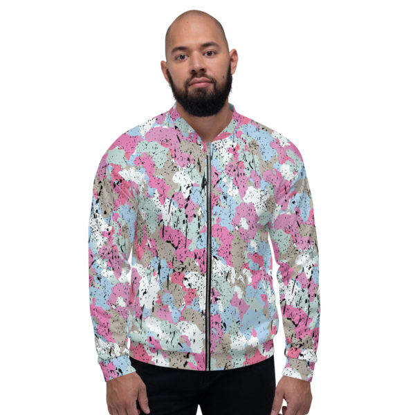 Afro Camo Blue Bomber Jacket