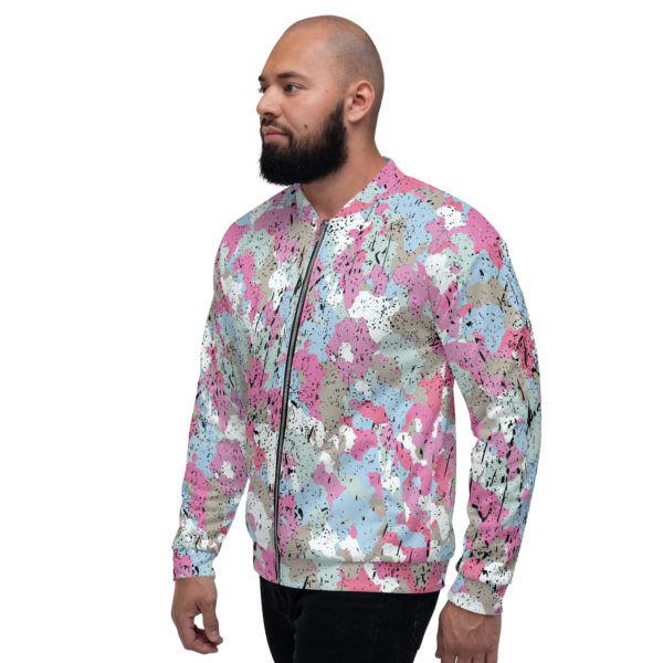 Afro Camo Blue Bomber Jacket