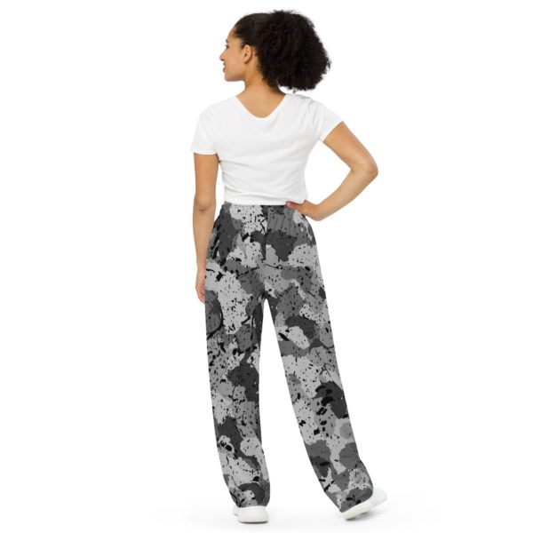 Afro Camo Black Women’s Wide-Leg Pants