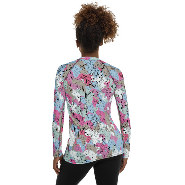 Afro Camo Blue Women’s Rash Guard