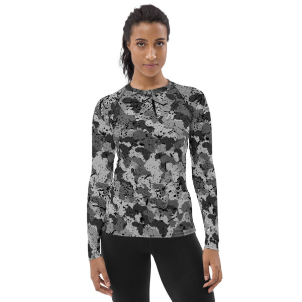 Afro Camo Black Women’s Rash Guard