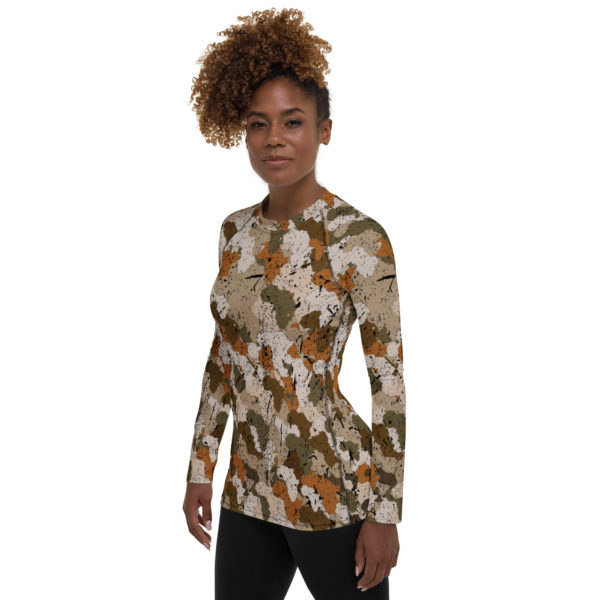 Afro Camo Sand Women’s Rash Guard