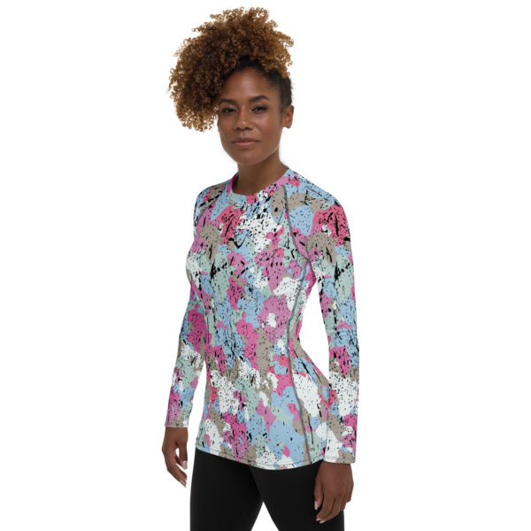 Afro Camo Blue Women’s Rash Guard