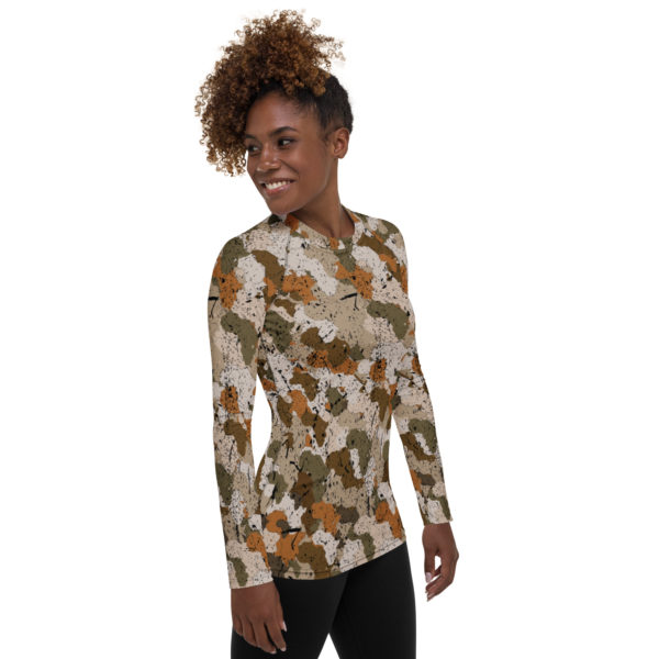 Afro Camo Sand Women’s Rash Guard