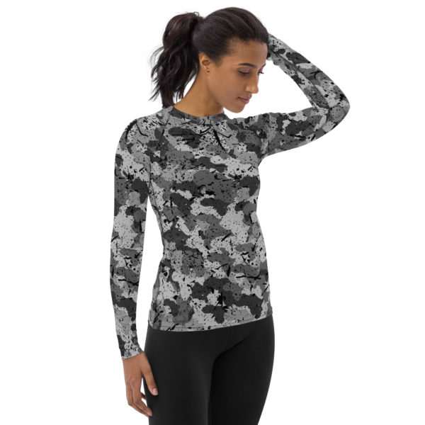 Afro Camo Black Women’s Rash Guard