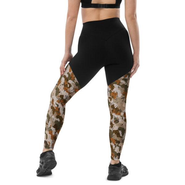 Afro Camo Sand Sports Leggings