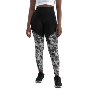 Afro Camo Black Sports Leggings