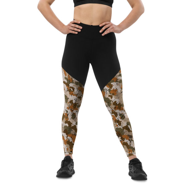 Afro Camo Sand Sports Leggings