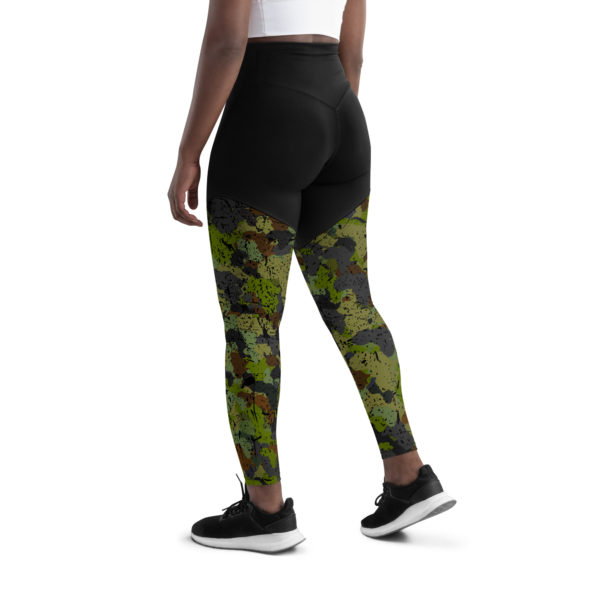 Afro Camo Green Sports Leggings