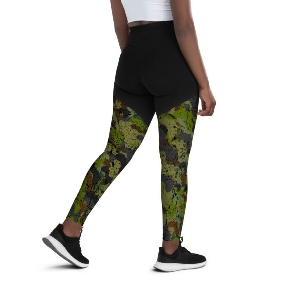 Afro Camo Green Sports Leggings